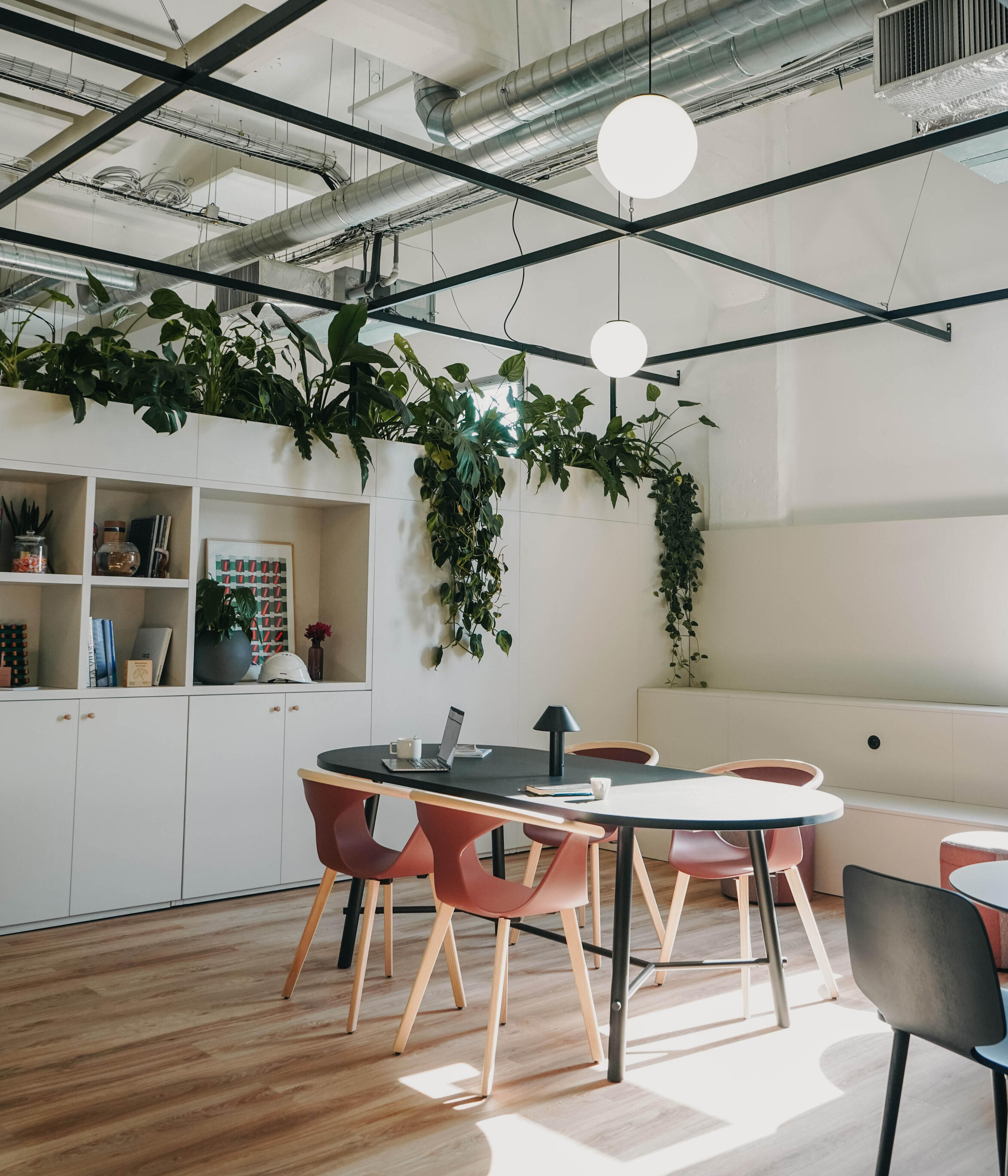 Workspace Architecture Creative workspace integrating industrial architecture, indoor plants and natural light.
